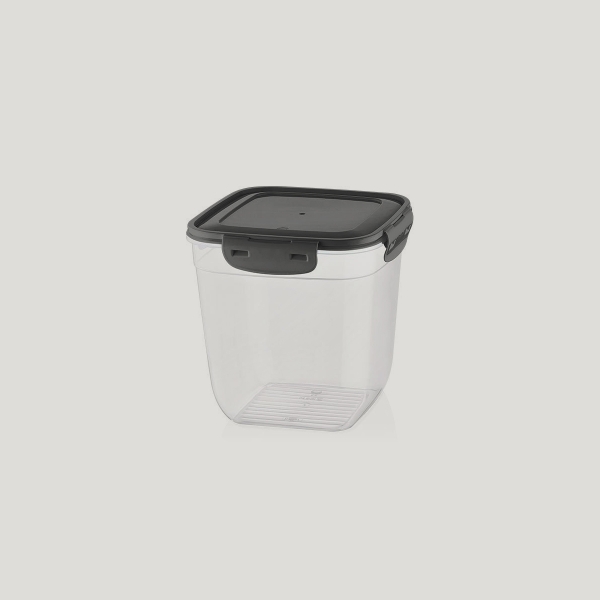 1100 ml Cook & Lock Cover Square Deep Storage Container - Grey