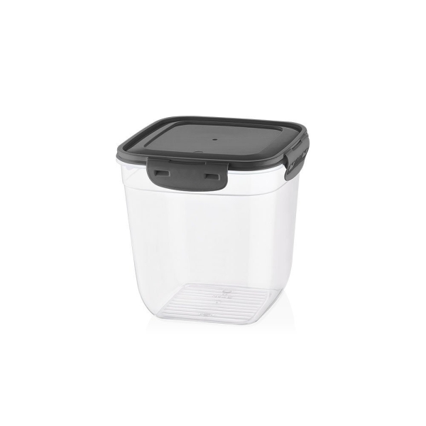 1100 ml Cook & Lock Cover Square Deep Storage Container - Grey