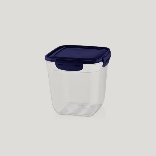 1100 ml Cook & Lock Cover Square Deep Storage Container - Navy Blue