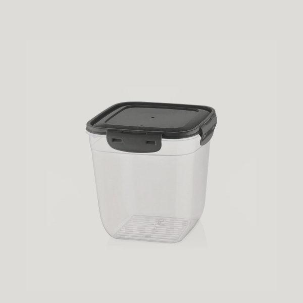 1950 ml Cook & Lock Cover Square Deep Storage Container - Grey