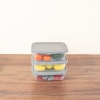 3 Pieces Cook & Keep 1200 ml Rectangular Storage Box Set - Grey