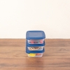 3 Pieces Cook & Keep 1200 ml Rectangular Storage Box Set - Navy Blue