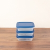 3 Pieces Cook & Keep 900 ml Square Storage Box Set - Navy Blue