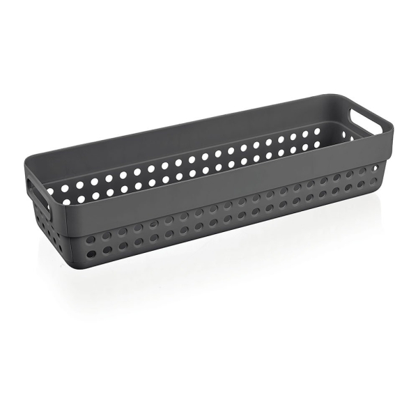 24 x 7.5 x 5 cm Bager Terra Plastic Organizer - Grey