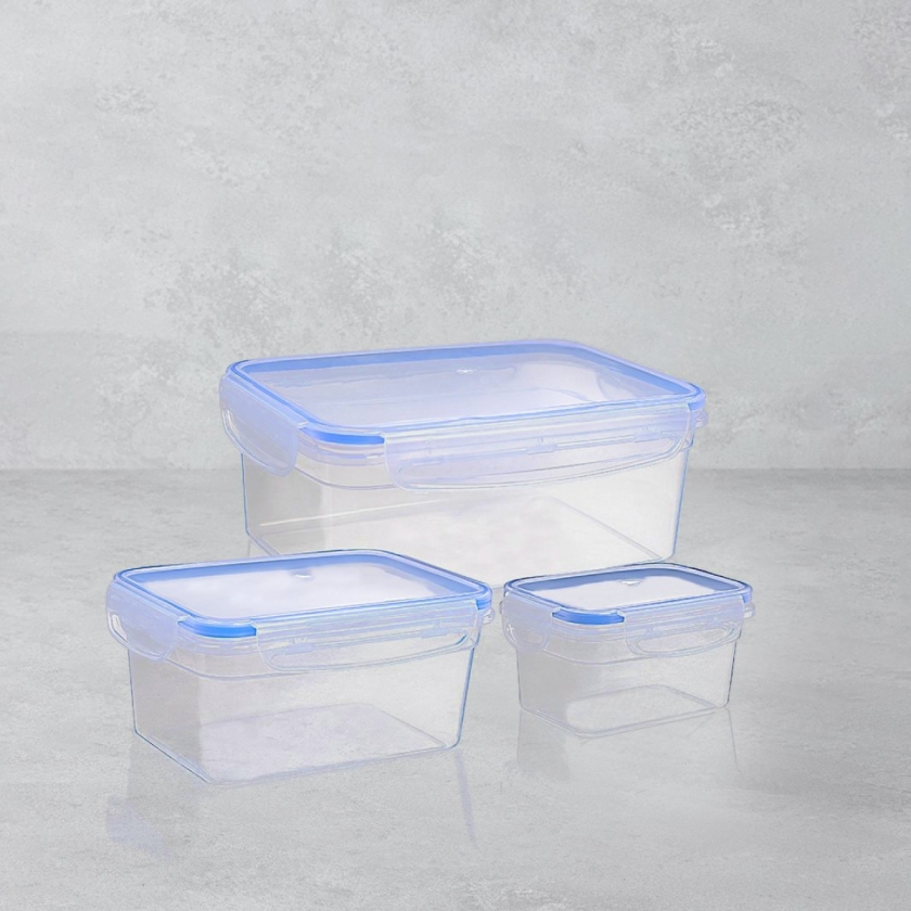 3 Pieces Touch & Lock Rectangular S..
