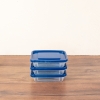 3 Pieces Eco-Fresh Rectangular Storage Container Set - Navy Blue