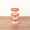 3 Pieces Eco-Fresh 1230 ml Round Storage Container Set - Tile