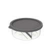 2 Parts Smart Plastic 600 ml Storage Container - Grey