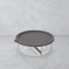 2 Parts Smart Plastic 600 ml Storage Container - Grey
