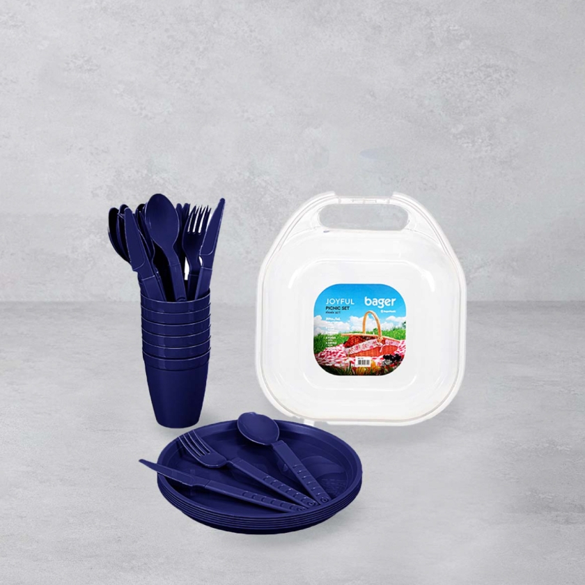 31 Pieces Joyful Plastic Picnic Set..