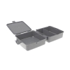 15 x 15 x 9 cm Joyful Colored Plastic Lunch Box - Grey