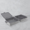 15 x 15 x 9 cm Joyful Colored Plastic Lunch Box - Grey