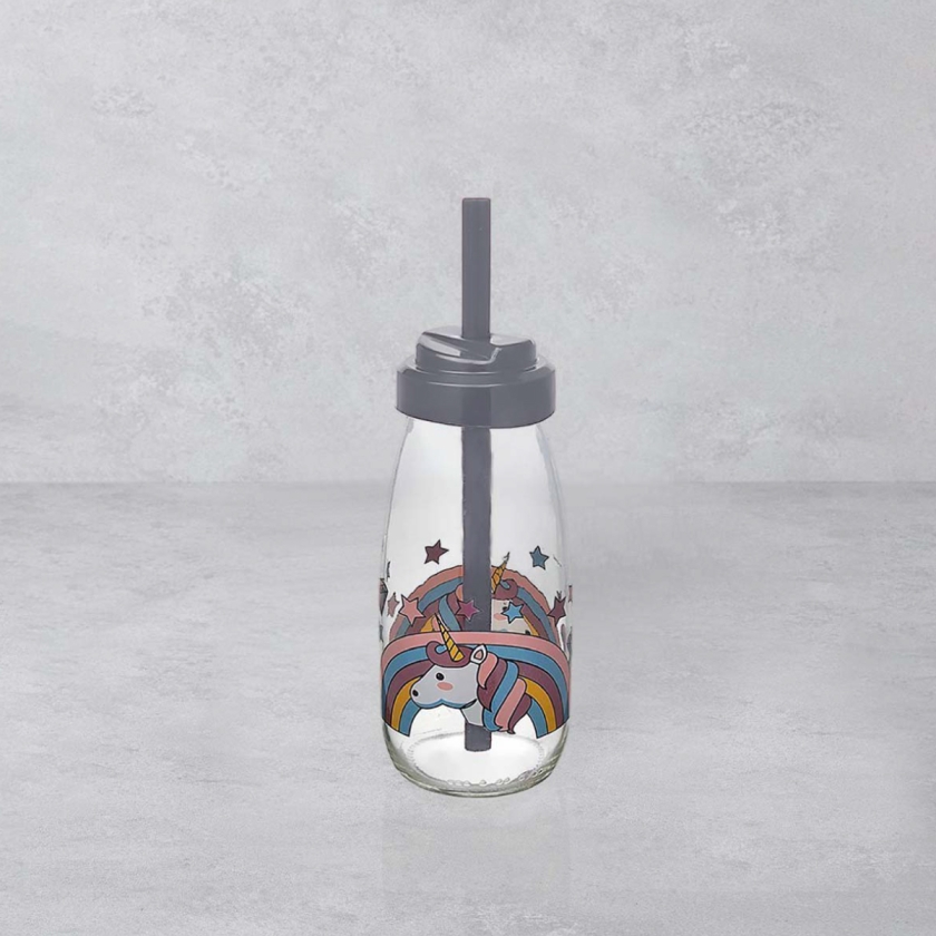 250 ml Aqua Milk Glass Bottle With ..