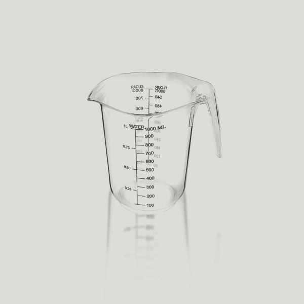 1000 ml Aqua Crystal Measuring Jug - Blue