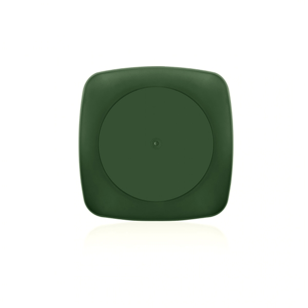 20 x 20 x 2 cm Clover Square Plate - Green