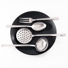 4 Pieces Deniz Mirror Finish Table Service Set - Silver
