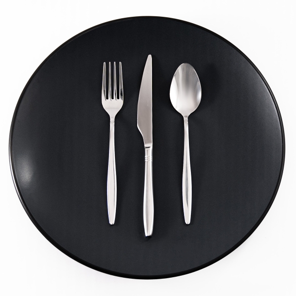 36 Pieces Pera Dessert Cutlery Set 3 mm - Silver