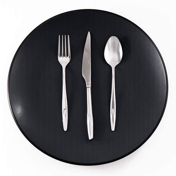 36 Pieces Vienna Dessert Cutlery Set 3 mm - Silver