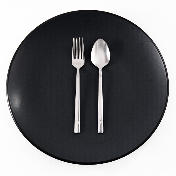 24 Pieces Bosporus Dessert Cutlery Set 3 mm - Silver