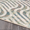 160 x 230 cm Nova Wavy Mirage Decorative Rug - Green / Cream