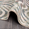 160 x 230 cm Nova Wavy Mirage Decorative Rug - Green / Cream