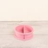 2 Parts Smart Plastic 600 ml Storage Container - Pink