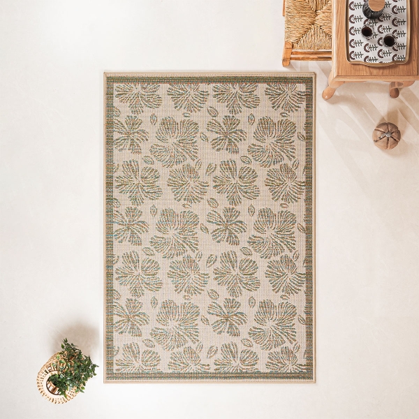 240 x 330 cm Nova Nature's Tapestry Indoor Outdoor Decorative Rug - Green