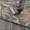 200 x 280 cm Nova Tropical Foliage Decorative Rug - Dark Grey / Green