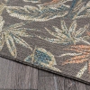 200 x 280 cm Nova Tropical Foliage Decorative Rug - Dark Grey / Green