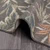 200 x 280 cm Nova Tropical Foliage Decorative Rug - Dark Grey / Green