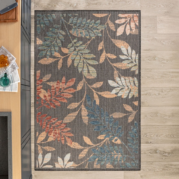 120 x 170 cm Nova Autumn Foliage Decorative Rug - Multicolor