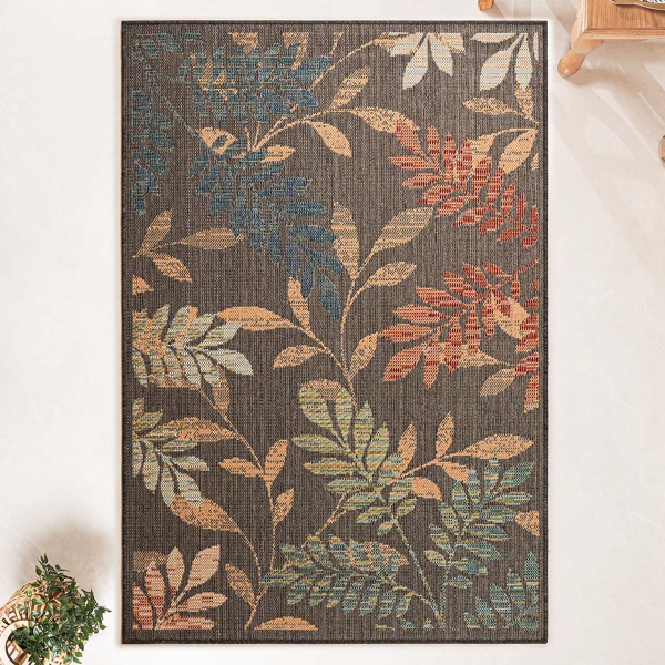 240 x 330 cm Nova Autumn Foliage Indoor Outdoor Decorative Rug - Multicolor