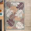 80 x 150 cm Nova Leaf Mix Decorative Rug - Green