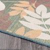 80 x 150 cm Nova Leaf Mix Decorative Rug - Green