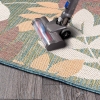 80 x 150 cm Nova Leaf Mix Decorative Rug - Green