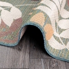 80 x 150 cm Nova Leaf Mix Decorative Rug - Green