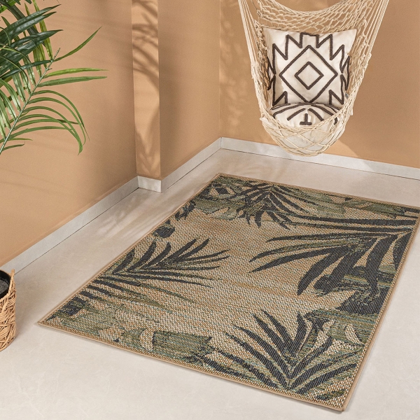 160 x 230 cm Nova Jungle Canopy Indoor Outdoor Decorative Rug - Green