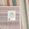 80 x 150 cm Nova Earth Tone Stripes Decorative Rug - Green / Cream