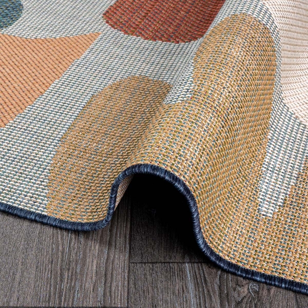 200 x 280 cm Nova Autumn Garden Indoor Outdoor Decorative Rug - Green / Cream
