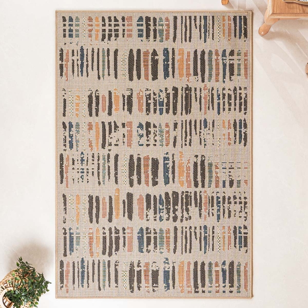 120 x 170 cm Nova Urban Mosaic Indoor Outdoor Decorative Rug - Multicolor