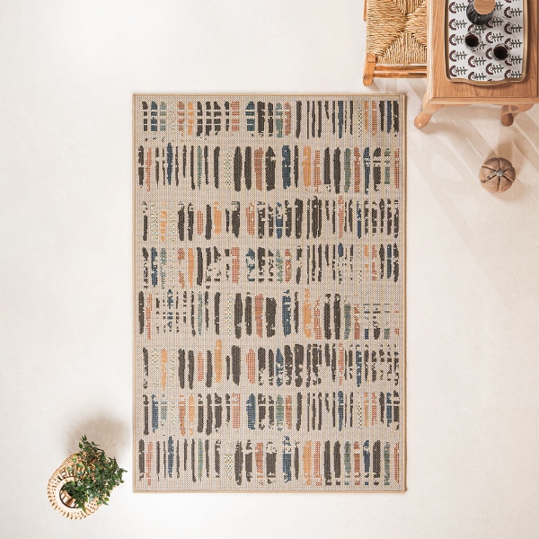 120 x 170 cm Nova Urban Mosaic Indoor Outdoor Decorative Rug - Multicolor