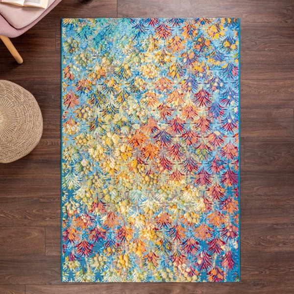 120 x 170 cm Jardin Floral Burst Decorative Rug - Multicolor