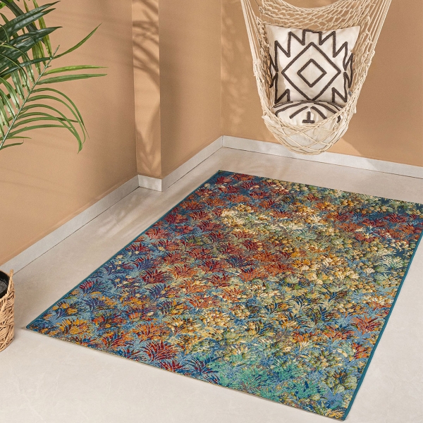 120 x 170 cm Jardin Floral Burst Indoor Outdoor Decorative Rug - Multicolor