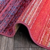 120 x 170 cm Jardin Sunset Stripes Decorative Rug - Red / Blue / Pink
