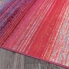 120 x 170 cm Jardin Sunset Stripes Decorative Rug - Red / Blue / Pink