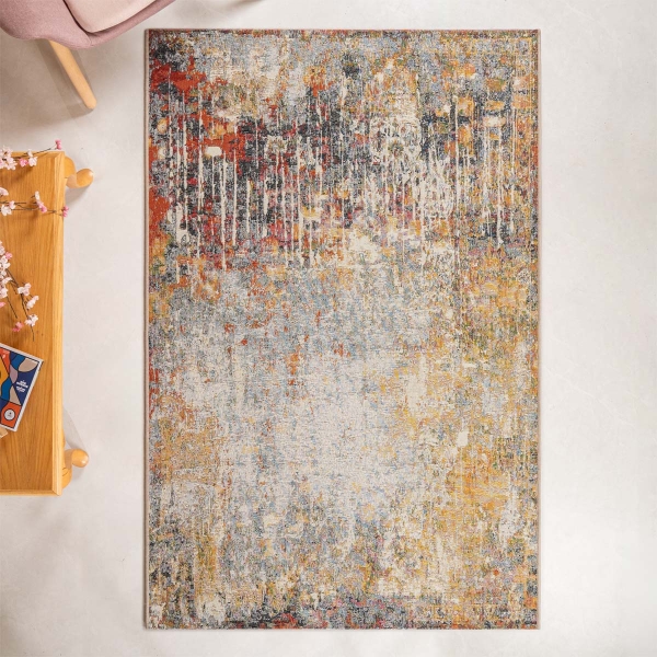 160 x 235 cm Jardin Rustic Huse Indoor Outdoor Decorative Rug - Colorful