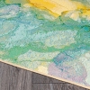 200 x 280 cm Jardin Watercolor Flow Decorative Rug - Blue / Green