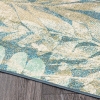 120 x 170 cm Jardin Botanical Fern Decorative Rug - Cream / Blue