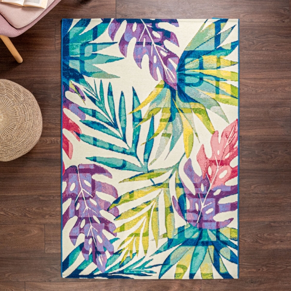 120 x 170 cm Jardin Tropical Breeze Decorative Rug - Multicolor