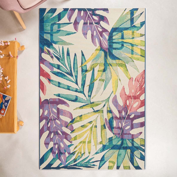 120 x 170 cm Jardin Tropical Breeze Indoor Outdoor Decorative Rug - Multicolor